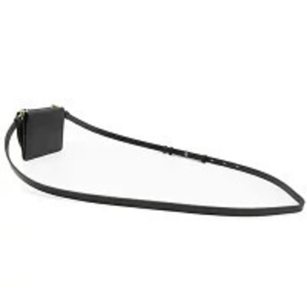 Salvatore Ferragamo compact bi leather fold Gancini shoulder black wallet Black